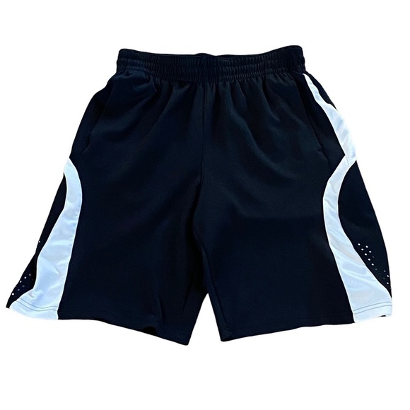 CSG Champs Black Athletic Shorts Medium Activewear Mesh Panels Athleisure Gym - Picture 1 of 6